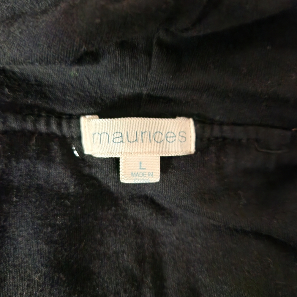 Maurices Black and Pink Patterned Hoodie - Picture 3 of 4